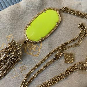 Kendra Scott Neon Yellow Rayne Necklace